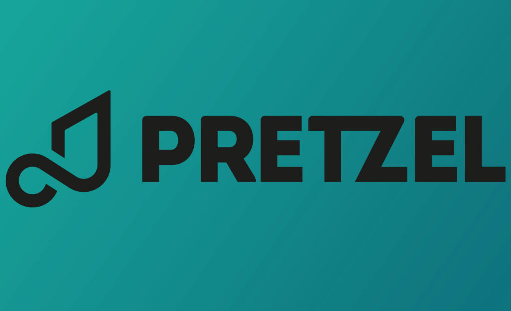 Pretzel Logo auf türkisem Hintergrund